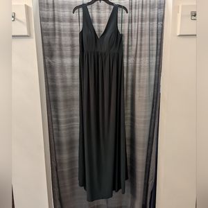 Amsale Nouvelle size 10, evergreen jersey fabric